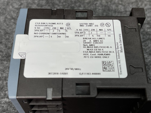 Siemens Sirius 3RT2018-1AB01 Contactor