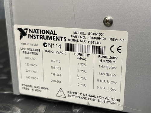 National Instruments SCXI-1001 SCXI 12-Slot Chassis