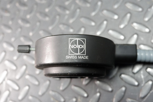 Volpi Light Ring from Obtainium Scientific Surplus. Close-up view of the light ring showing the Volpi logo and product details on the black housing.