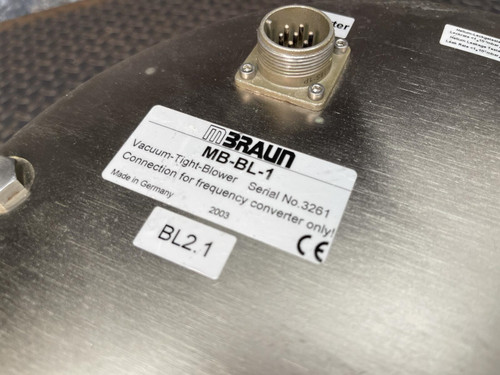 MBraun MB-BL-1 Vacuum Tight Blower, Frequency Converter Connection, 2003