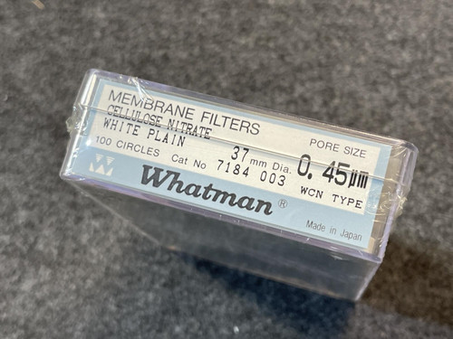 Whatman 7184 003 Cellulose Nitrate Membrane Filters, Qty 100, Unused, Sealed