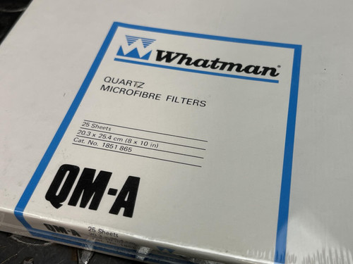 Whatman 1851 865 QM-A Quartz Microfibre Filters, 25 Sheets, 8 x 10" -Sealed