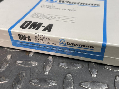 Whatman 1851 865 QM-A Quartz Microfibre Filters, 25 Sheets, 8 x 10" -Sealed