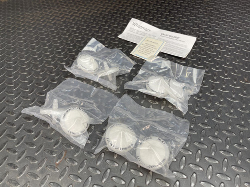 Lot of 8 Whatman Vacu-Guard In Line Filter, PTFE Membrane, 50mm Diameter, Sealed Whatman 6722-5000