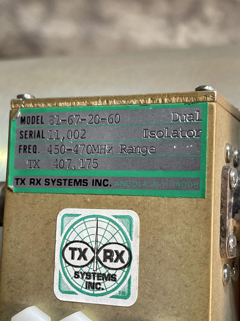 TX RX Systems 74-65-95362-E Cavity Tx 413.2375 MHz, 21-65, #153