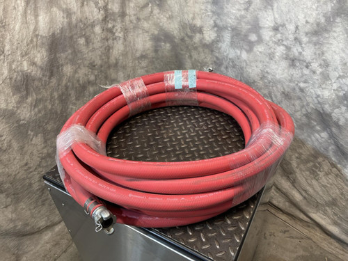 Continental 1" x 50' Compressed Air Hose 200 PSI, w/ Air King AMII Fittings Continental