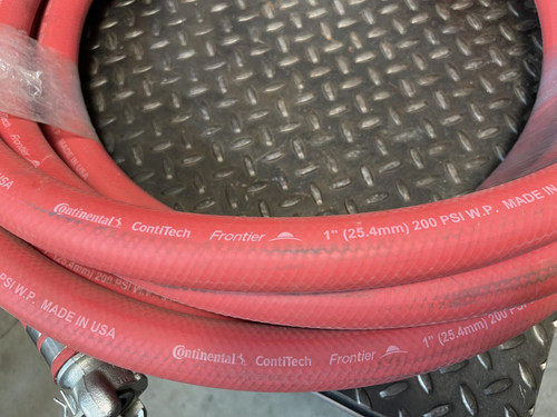 Continental 1" x 50' Compressed Air Hose 200 PSI, w/ Air King AMII Fittings