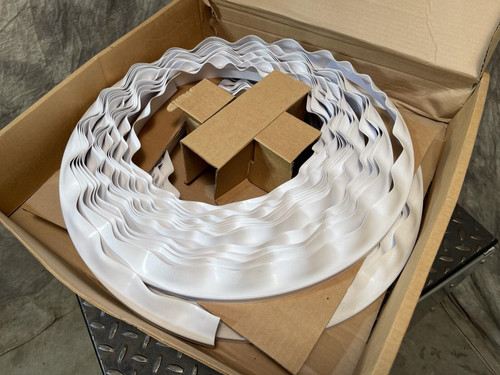 National Door 143790 WH200 Reverse Angle Weatherseal - White