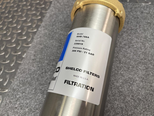 Shelco RHB-788A, Filter Housing, 10'' Forged Brass Head w/ SS Sump, 1'' In/Out