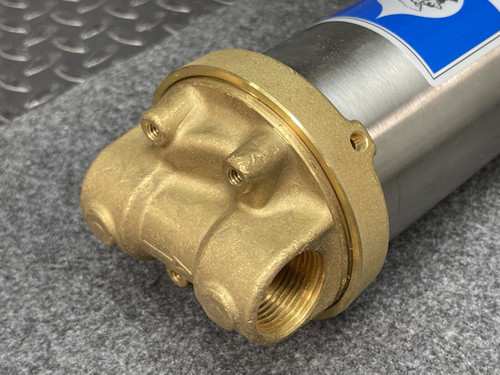 Shelco RHB-788A, Filter Housing, 10'' Forged Brass Head w/ SS Sump, 1'' In/Out