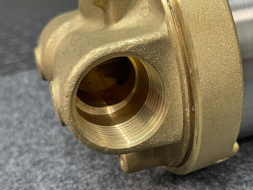 Shelco RHB-788A, Filter Housing, 10'' Forged Brass Head w/ SS Sump, 1'' In/Out