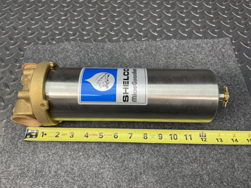 Shelco RHB-788A, Filter Housing, 10'' Forged Brass Head w/ SS Sump, 1'' In/Out