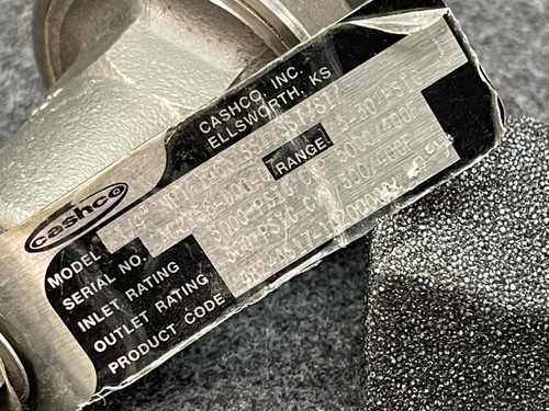 Cashco 1/4"NPT 1465 SST/SST/S1/ Valve, 5000 PSI In, 300 PSI Out -Unused