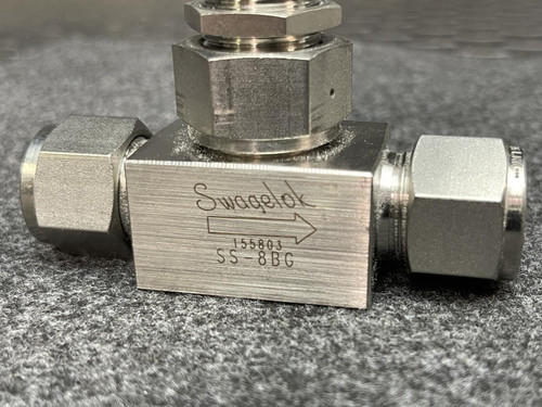 Swagelok SS-8BG Bellows Sealed Valve, SS, Gasketed, 1/2" Tube Fitting