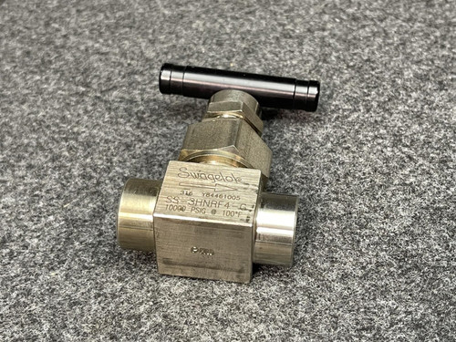 Swagelok SS-3HNRF4-G Needle Valve, Regulating Stem, SS 0.35 Cv, 1/4 in. FNPT