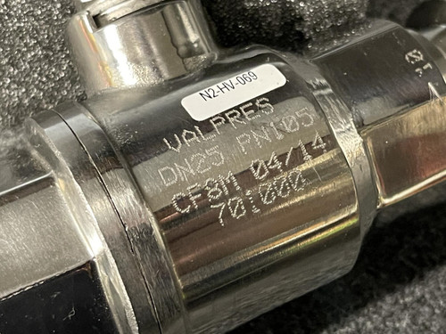 Valpres 701005 1" Ball Valve DN25 PN105 CF8N Polished Stainless Steel
