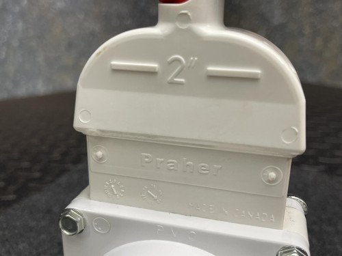 Praher Knife/Gate Valve, 2" Slip x 2" Slip PVC