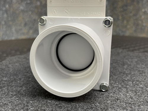 Praher Knife/Gate Valve, 2" Slip x 2" Slip PVC
