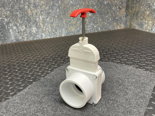 Praher Knife/Gate Valve, 2" Slip x 2" Slip PVC