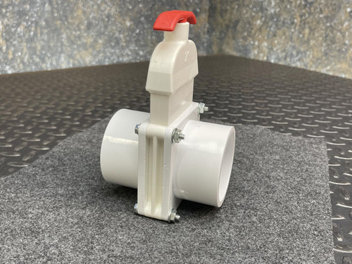 Praher Knife/Gate Valve, 2" Slip x 2" Slip PVC