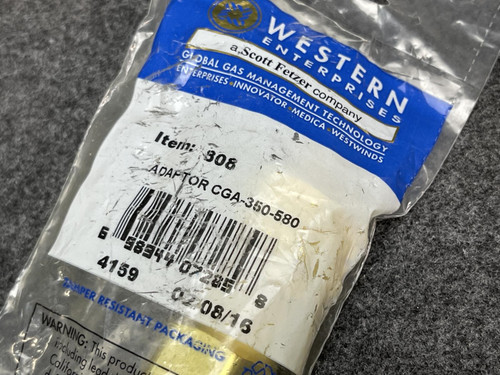Western Enterprises Adaptor CGA-350-580 -Unused