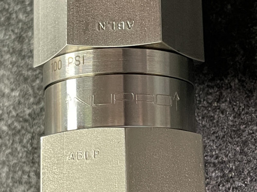 Swagelok / Nupro Check Valve, Spring, 100PSI, 316 Stainless Steel, 1.25" FNPT