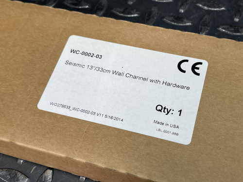 GCX WC-0002-03 Seismic 13"/33cm Wall Channel w/ Hardware