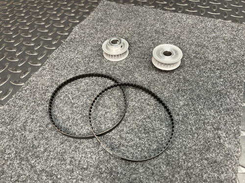 Lot of 2 Browning 24XLB037 Gear Belt Pulleys w/ Belts Browning 24XLB037