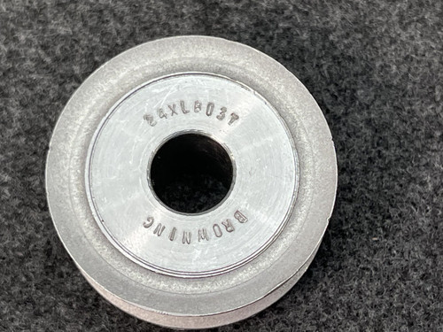 Lot of 2 Browning 24XLB037 Gear Belt Pulleys w/ Belts