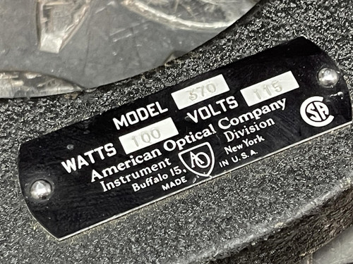 American Optical Co. Model 370 Microscope Illuminator