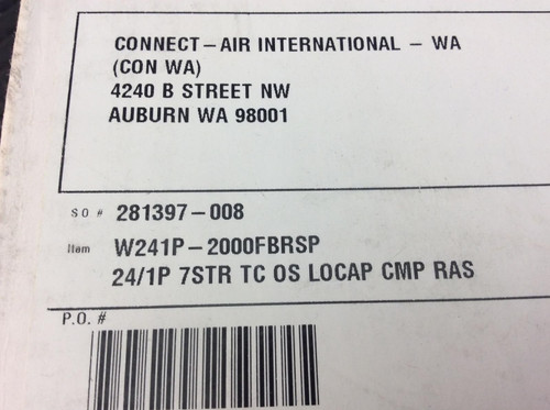 Connect-Air W241P-2000FBRSP Raspberry 24/1P 7STR 1000FT Wire Spool IBEX