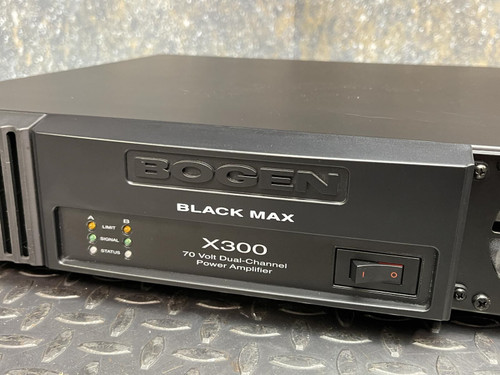Bogen Black Max, X300 70 Volt Dual-Channel Power Amplifier