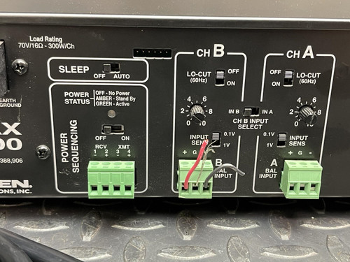 Bogen Black Max, X300 70 Volt Dual-Channel Power Amplifier