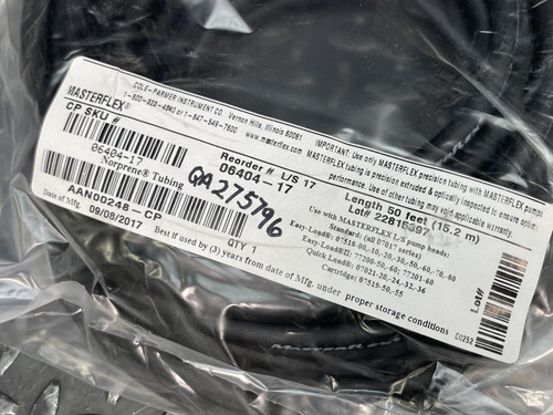 Cole-Parmer MasterFlex L/S 17 Norprene Tubing, 50 Feet - Unused