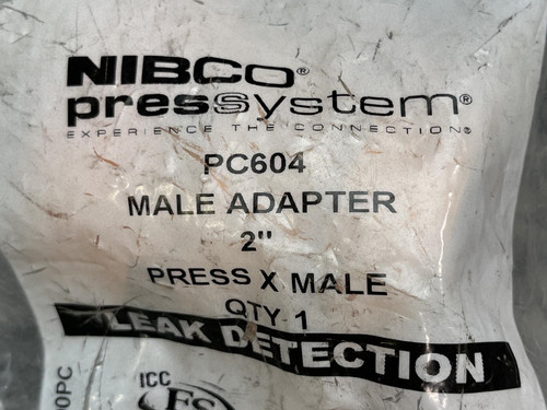 Nibco Pressystem PC604 Male Adapter 2" Press X Male -Unused