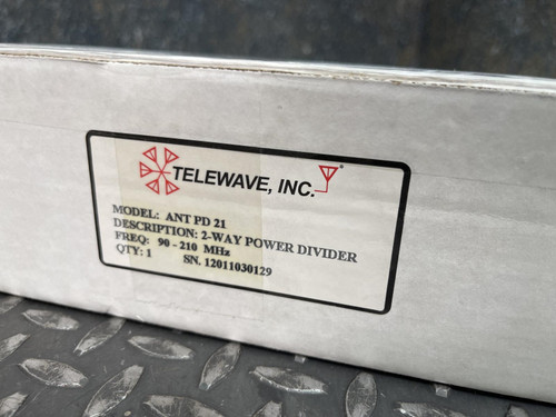 Telewave ANTPD21 2-Way Power Divider 90-210MHz 500 Watt N-Female Conn.