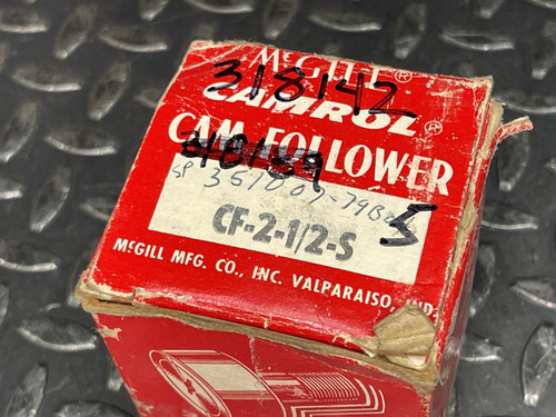 Lot of 2, McGill CF-2-1/2-S Flat Cam Follower, Bearing, 2.5" Roller, 2.25" Stud