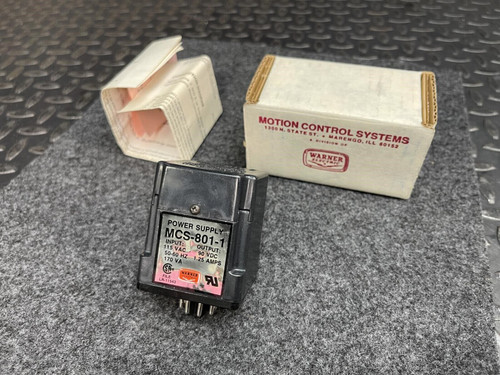 Warner Electric MCS-801-1 Power Supply 115VAC 90VDC Clutch/Brake PS Warner Electric MCS-801-1