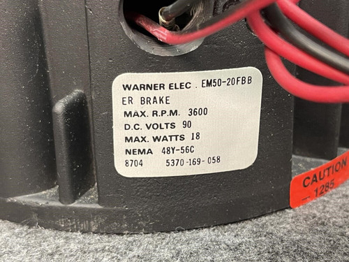 Warner Electric 5370-169-058 Fail Safe Brake Module EM-50-20FBB
