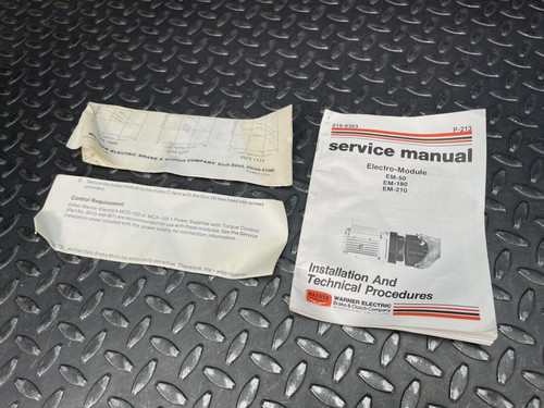 Warner Electric 5370-169-058 Fail Safe Brake Module EM-50-20FBB