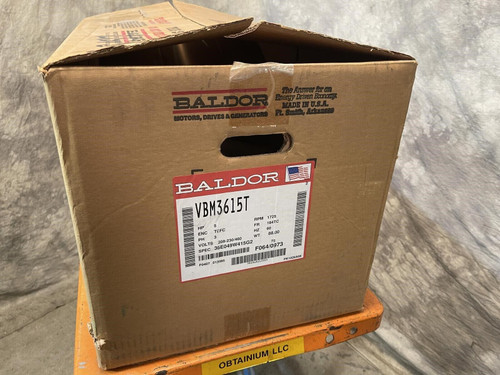 Baldor VBM3615T 5 HP Brake Motor -Unused