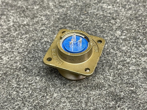 Amphenol 97-3102A-16S-6S Circular MIL Spec Connector 3 Pos. Box Mount