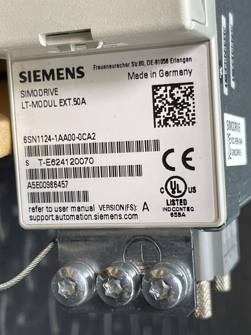 Siemens 6SN1124-1AA00-0CA2 Simodrive 611 Power module, 1Axis, 50A
