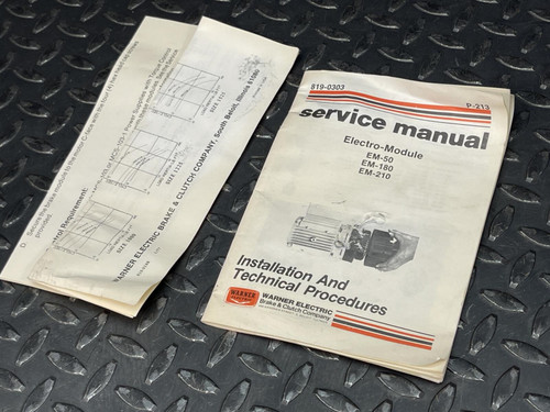 Warner Electric 5370-169-058 Fail Safe Brake Module EMFB-50-B