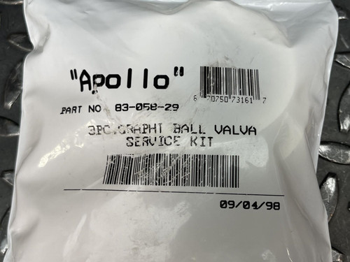 Apollo 83-058-29 3 Piece Graphite Ball Valve Service Kit, "New Old Stock"