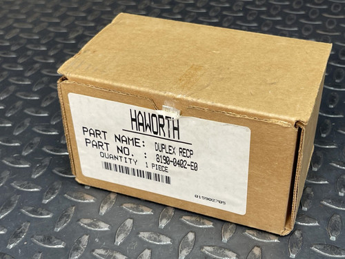 Box of 6 Haworth Duplex Cubicle Receptacles 8190-0402-E0, Gray, -Unused