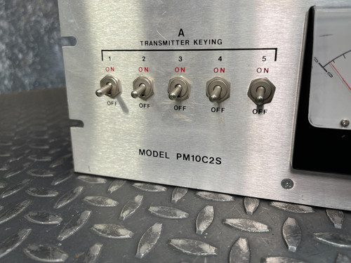 Telewave PM10C2S Wattmeter for 2 Antennas, 10 Transmitters, 1 Missing Switch