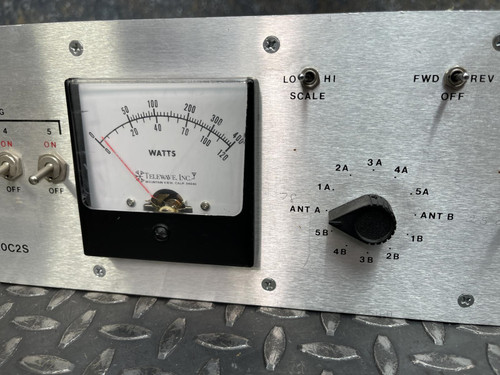 Telewave PM10C2S Wattmeter for 2 Antennas, 10 Transmitters, 1 Missing Switch