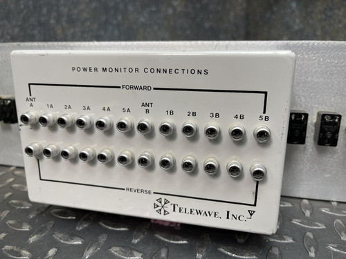 Telewave PM10C2S Wattmeter for 2 Antennas, 10 Transmitters, 1 Missing Switch