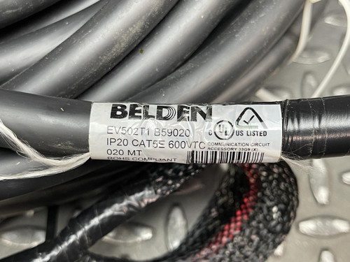 Belden EV502T1 B59020 DataTuff Ruggedized Cat 5e 600V TC IP20 RJ45 Cord Set 20M
